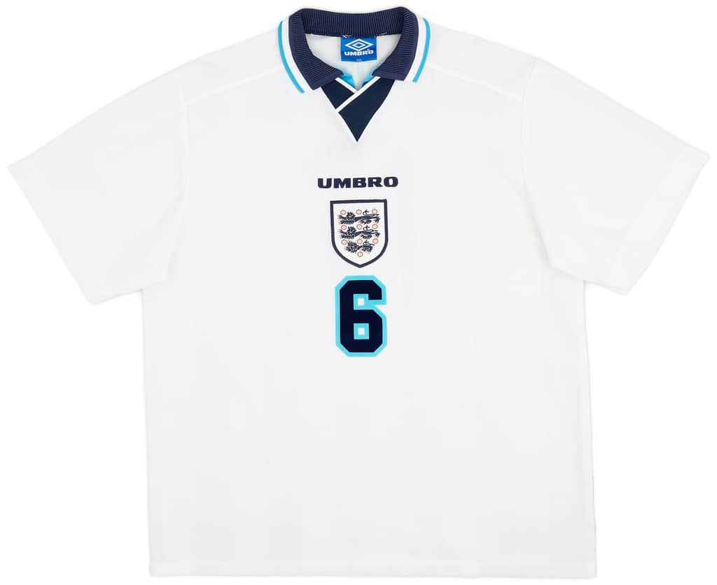 1995-97 England Home Shirt Southgate #6 - 8/10 - (XXL)