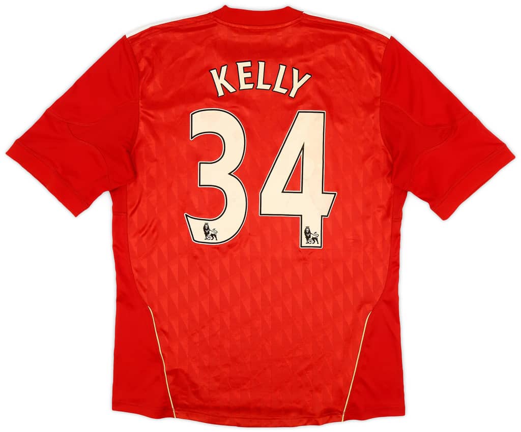 2010-12 Liverpool Home Shirt Kelly #34 - 8/10 - (L)