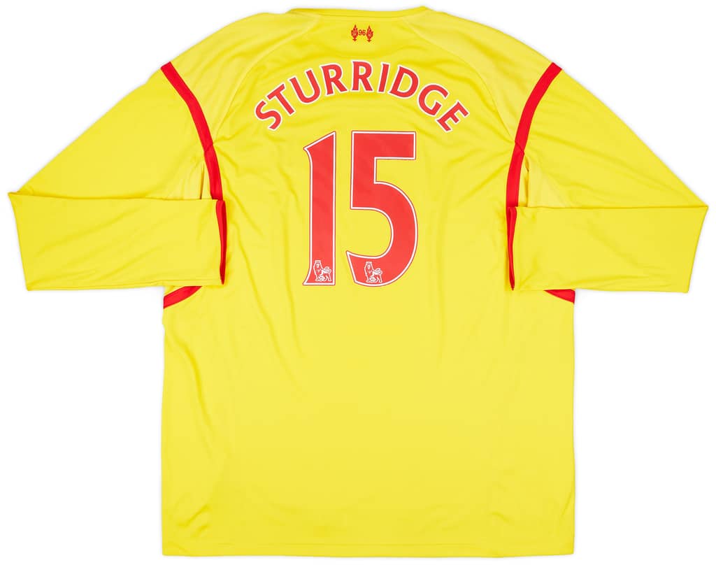 2014-15 Liverpool Away L/S Shirt Sturridge #15 - 6/10 - (XXL)