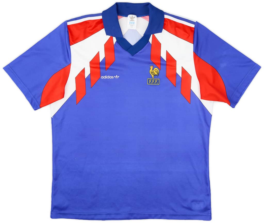 1990-92 France Home Shirt - 9/10 - (XL)