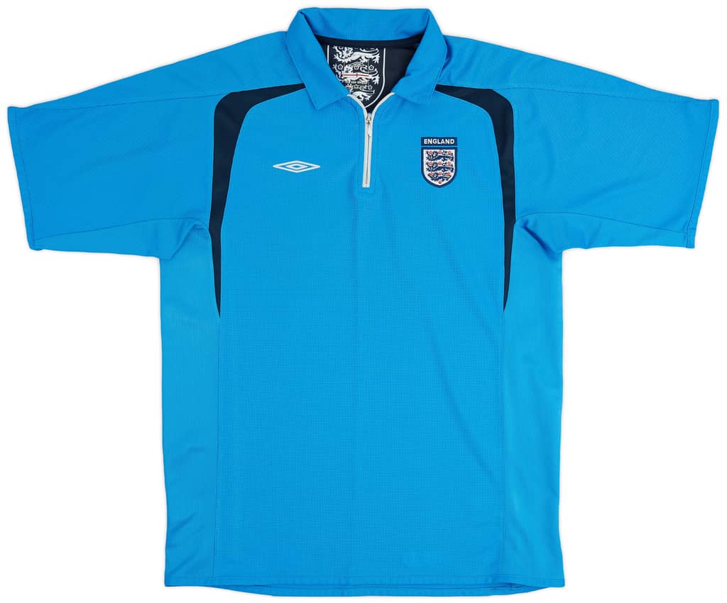 2006-07 England Umbro 1/4 Zip Polo Shirt - 8/10 - (L)