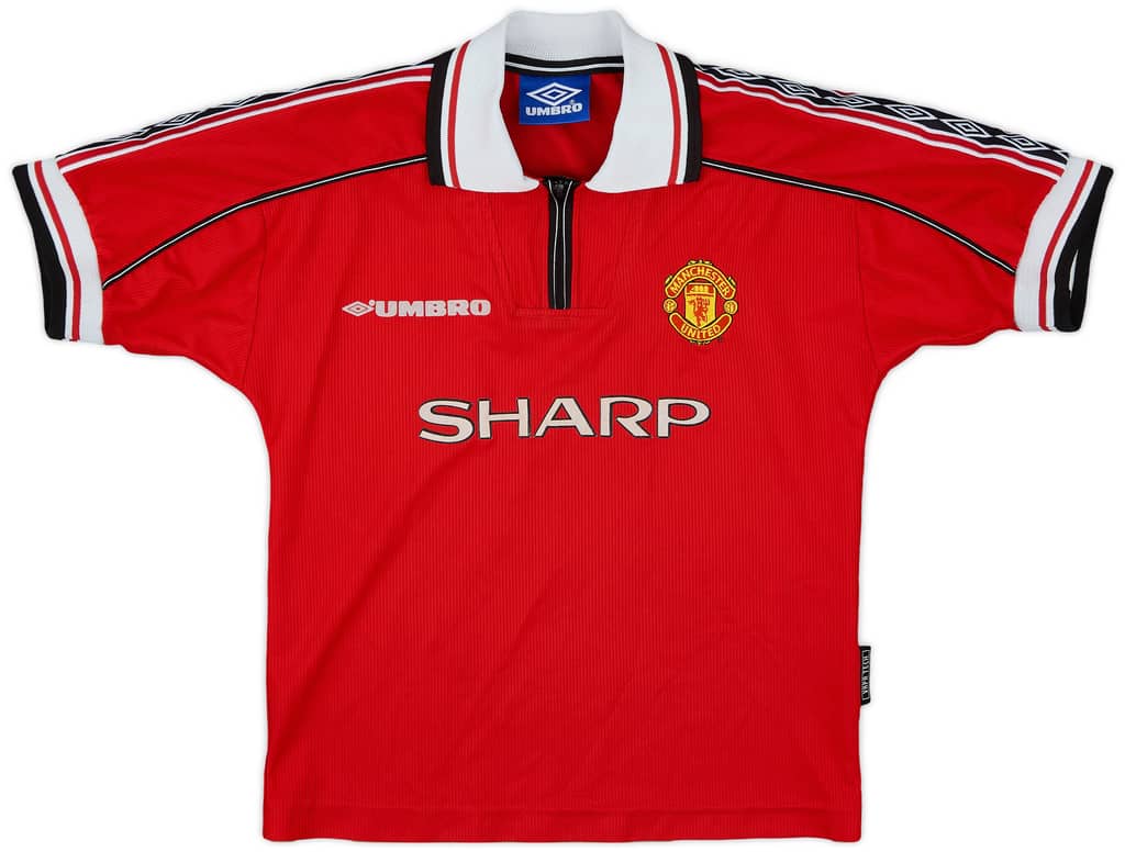 1998-00 Manchester United Home Shirt - 7/10 - (L.Boys)
