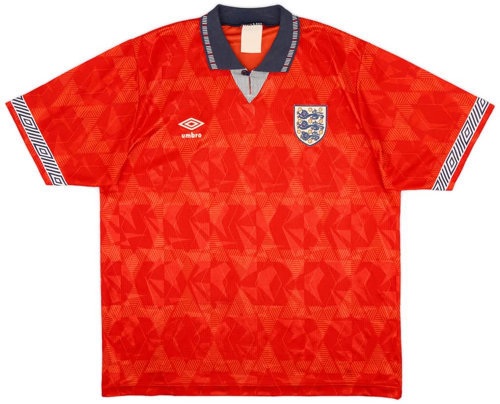 1990-93 England Away Shirt - 9/10 - (XL)
