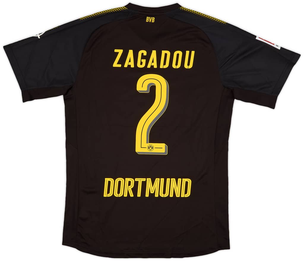 2017-18 Borussia Dortmund Authentic Away Shirt Zagadou #2 - 10/10 - (L)