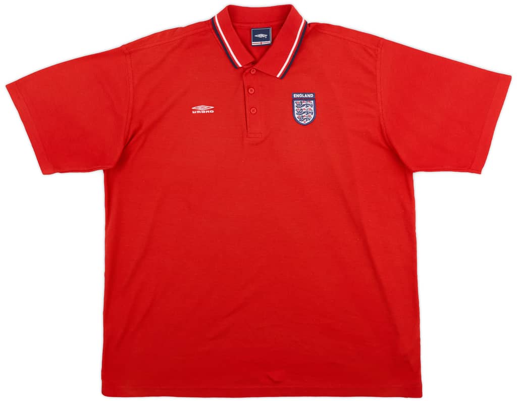 1990s England Umbro Polo shirt - 9/10 - (XXL)