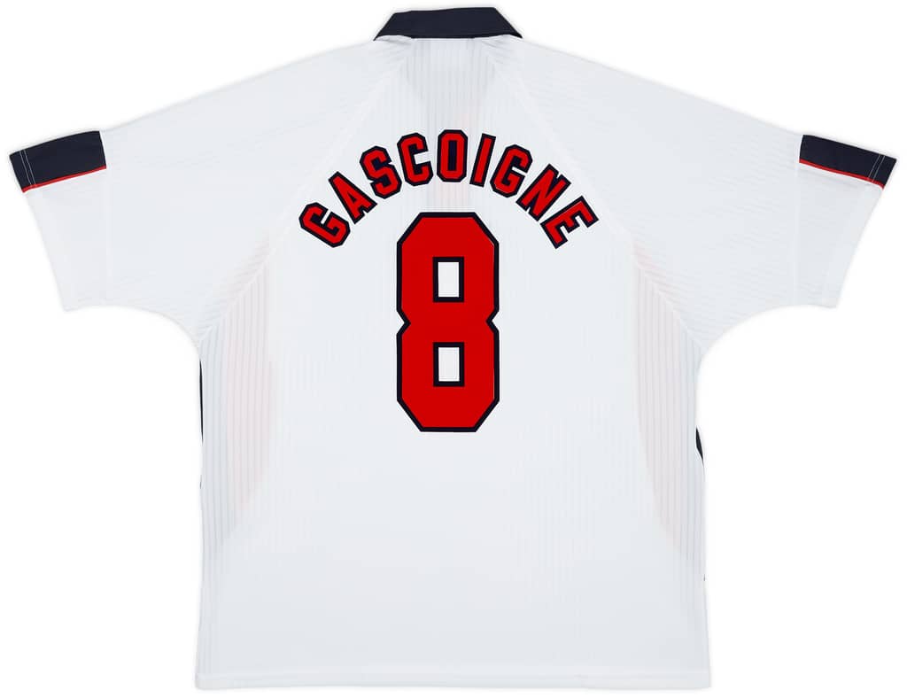 1997-99 England Home Shirt Gascoigne #8 - 6/10 - (XXL)