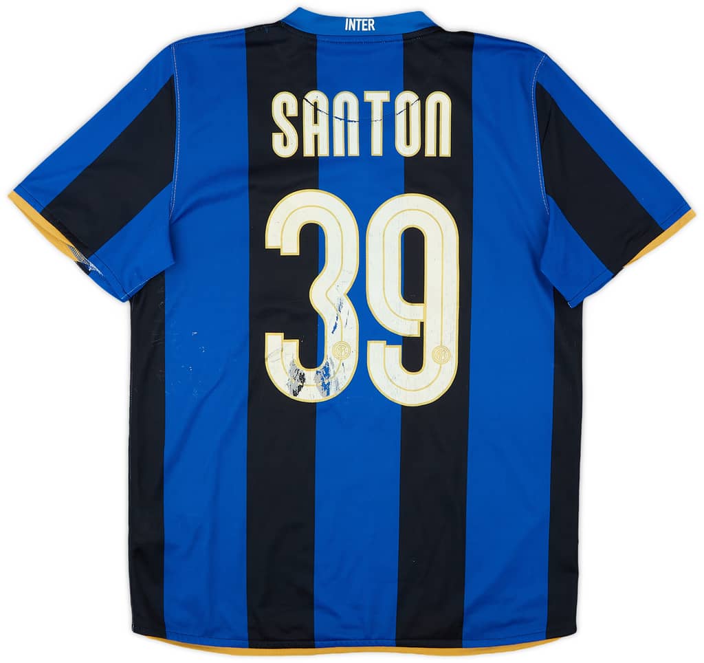 2008-09 Inter Milan Home Shirt Santon #39 - 5/10 - (M)