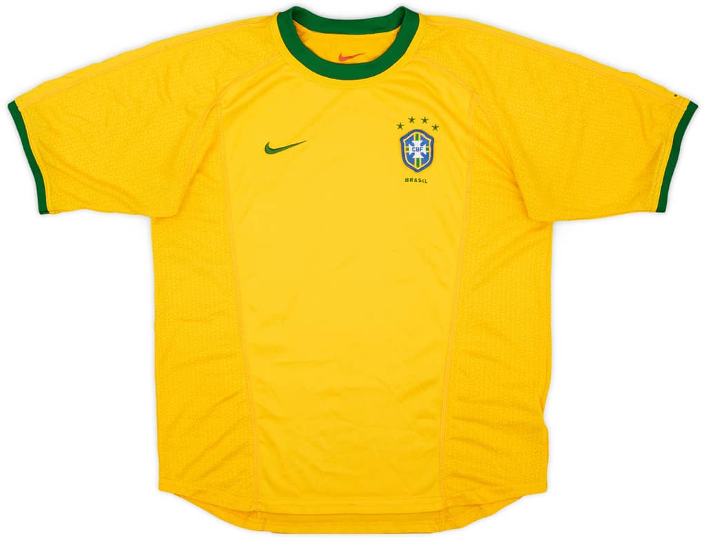 2000-02 Brazil Home Shirt - 8/10 - (XL.Boys)