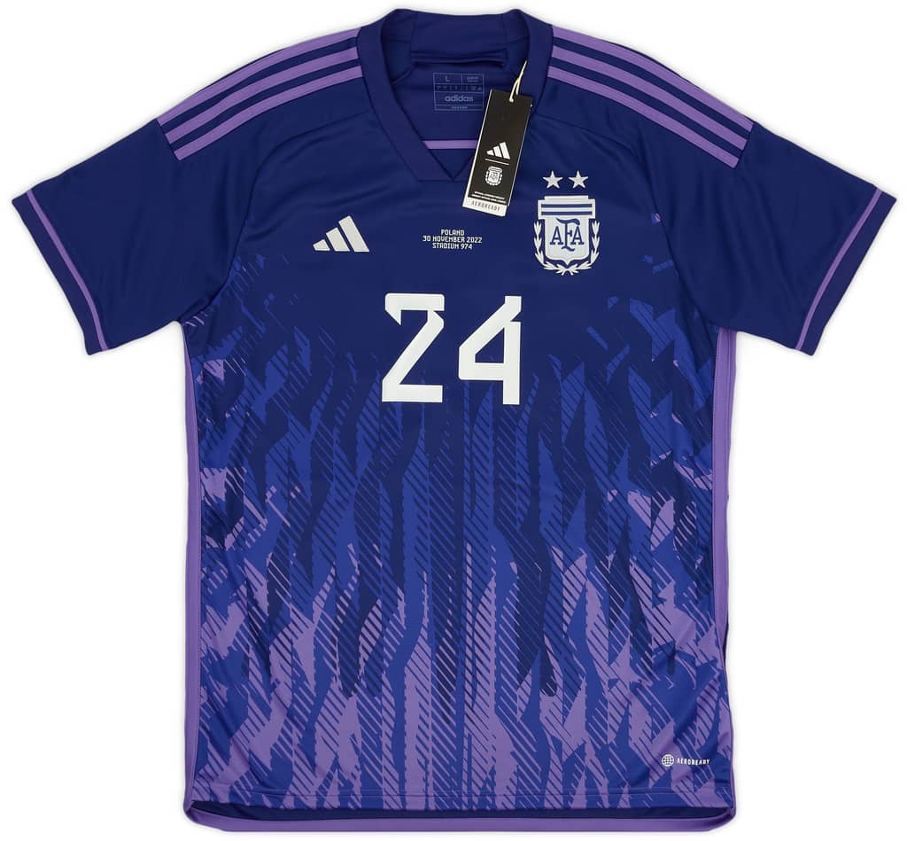 2022-23 Argentina Away 'vs Poland' Shirt E.Fernandez #24 (L)
