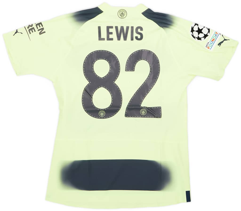 2022-23 Manchester City Match Issue Champions League Third Shirt Lewis #82