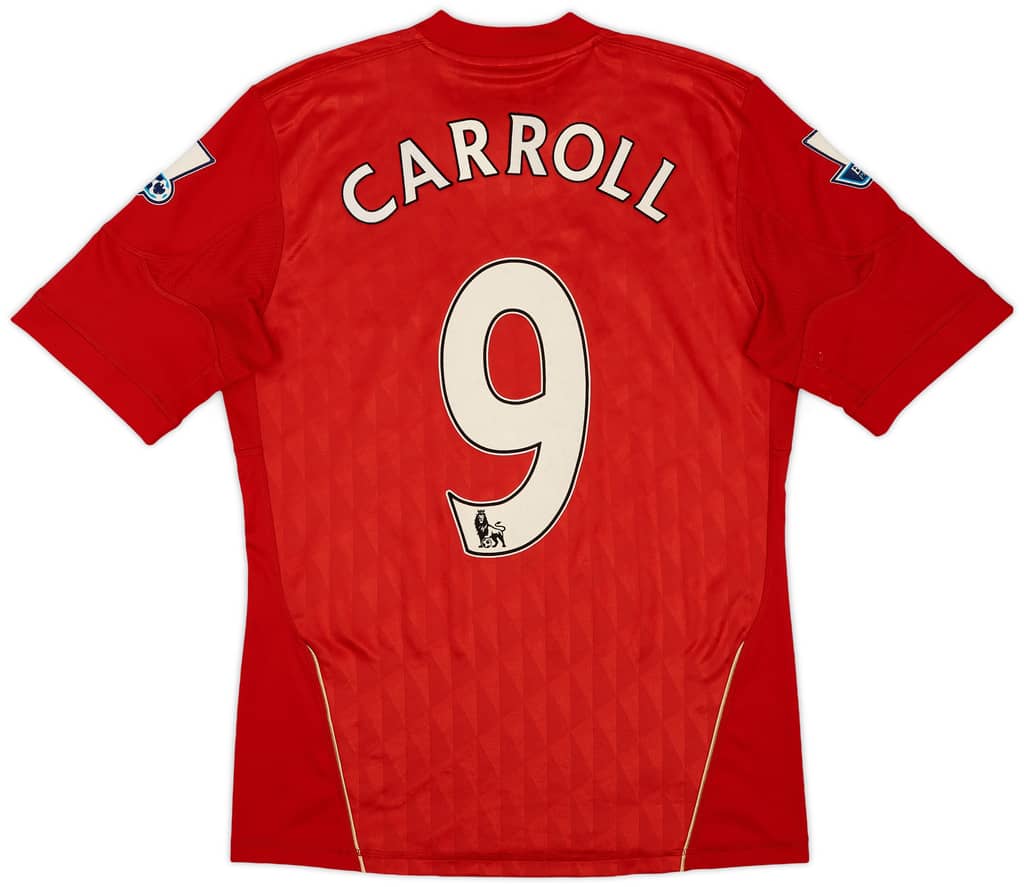 2010-12 Liverpool Home Shirt Carroll #9 - 6/10 - (S)