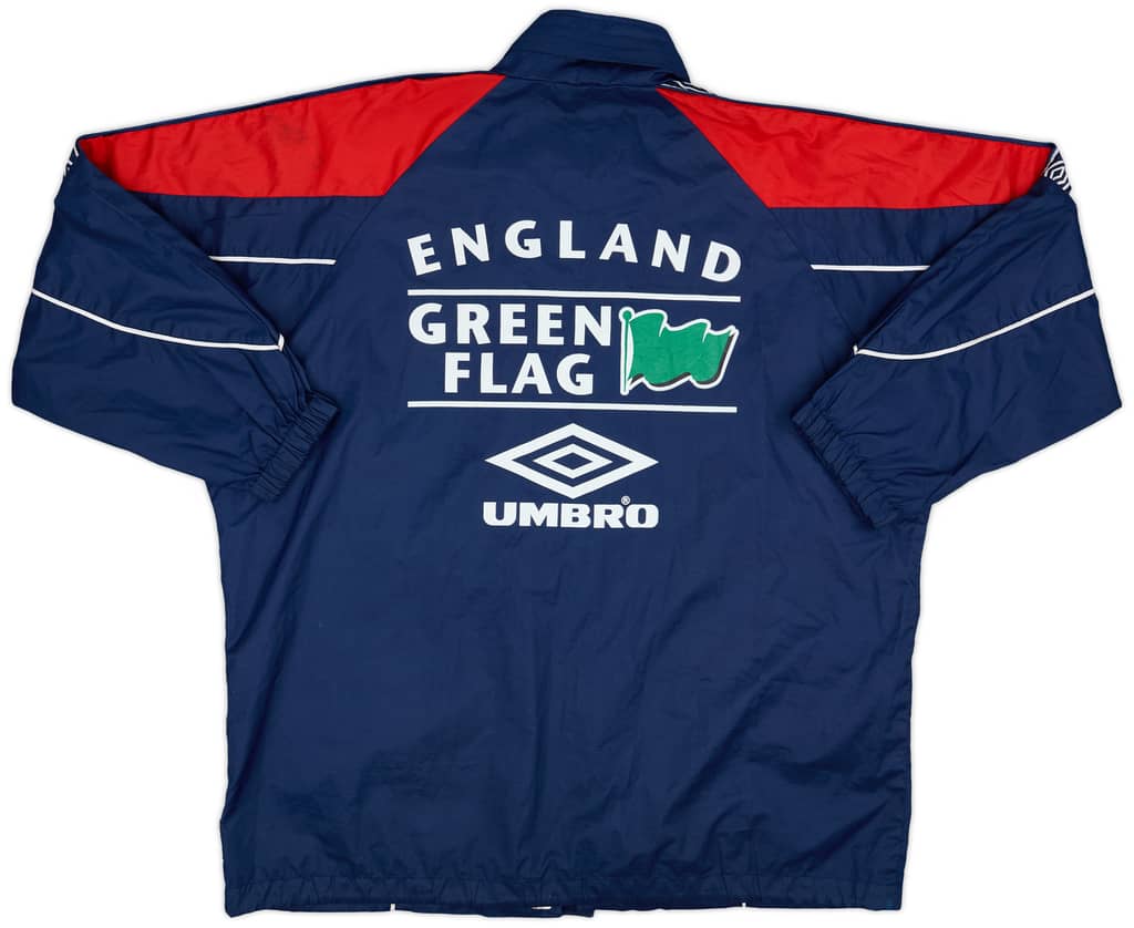 1995-97 England Umbro Hooded Rain Jacket - 8/10 - (XL)