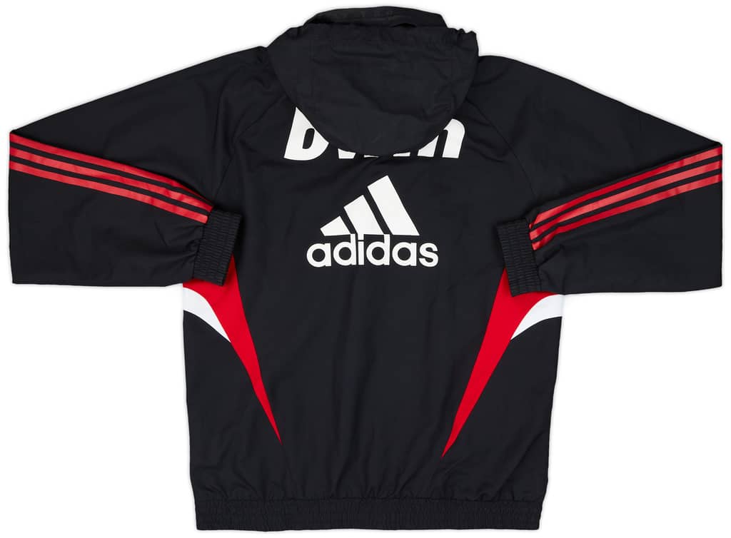 2008-09 AC Milan adidas Hooded 1/4 Zip Drill Top - 8/10 - (L)
