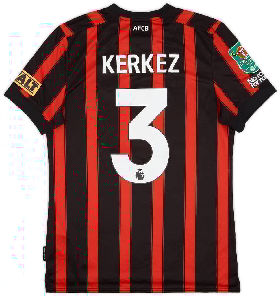 2023-24 Bournemouth Match Issue Carabao Cup Home Shirt Kerkez #3