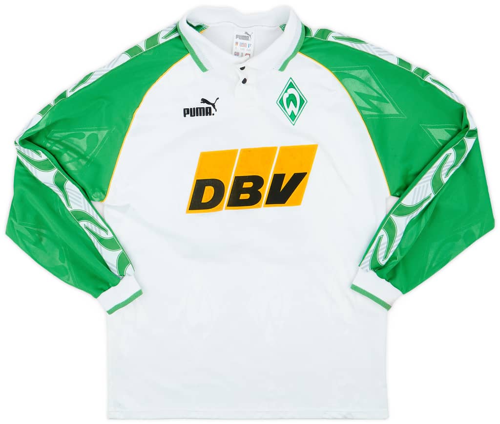 1995-96 Werder Bremen Home L/S Shirt #10 - 7/10 - (S)