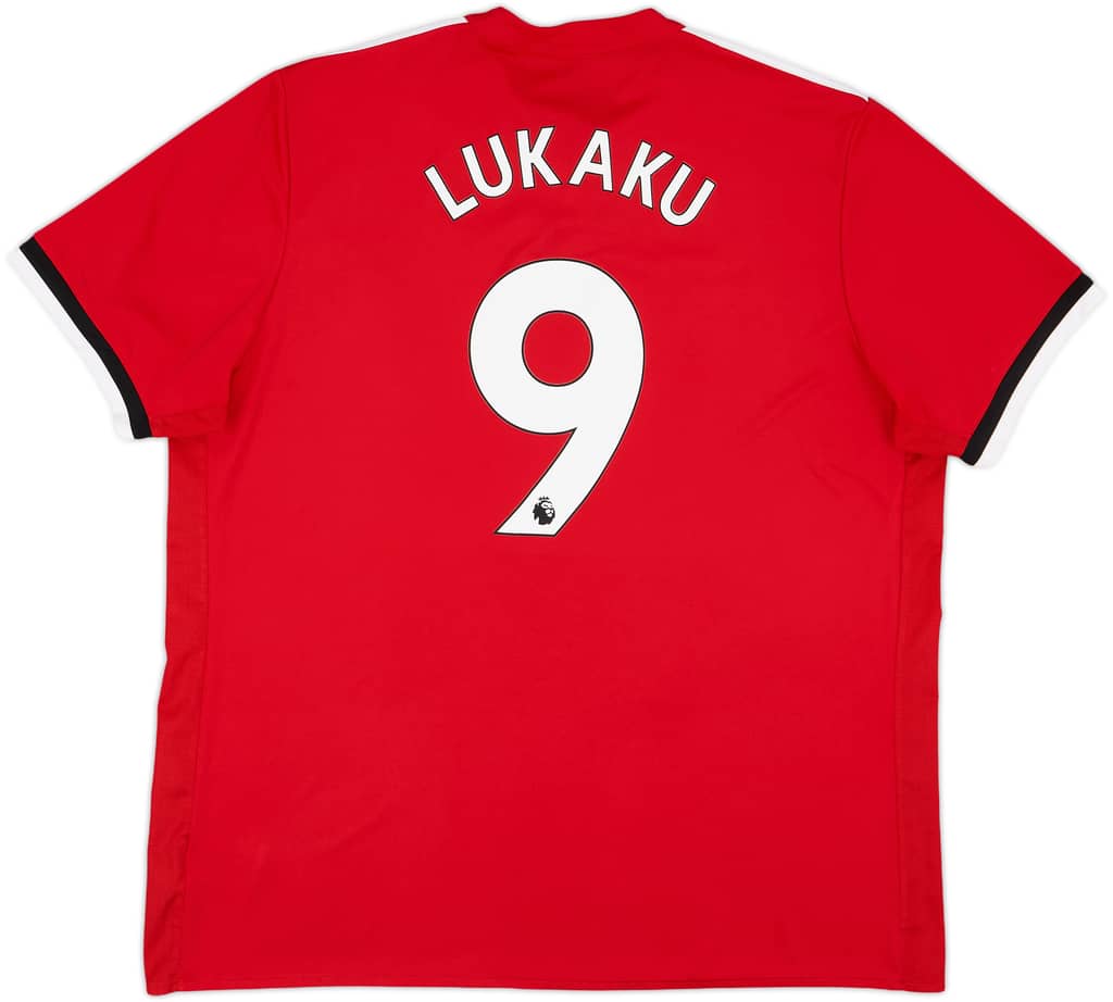 2017-18 Manchester United Home Shirt Lukaku #9 - 9/10 - (XXL)