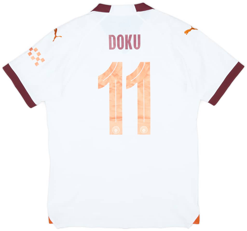 2023-24 Manchester City Match Issue FA Cup Away Shirt Doku #11
