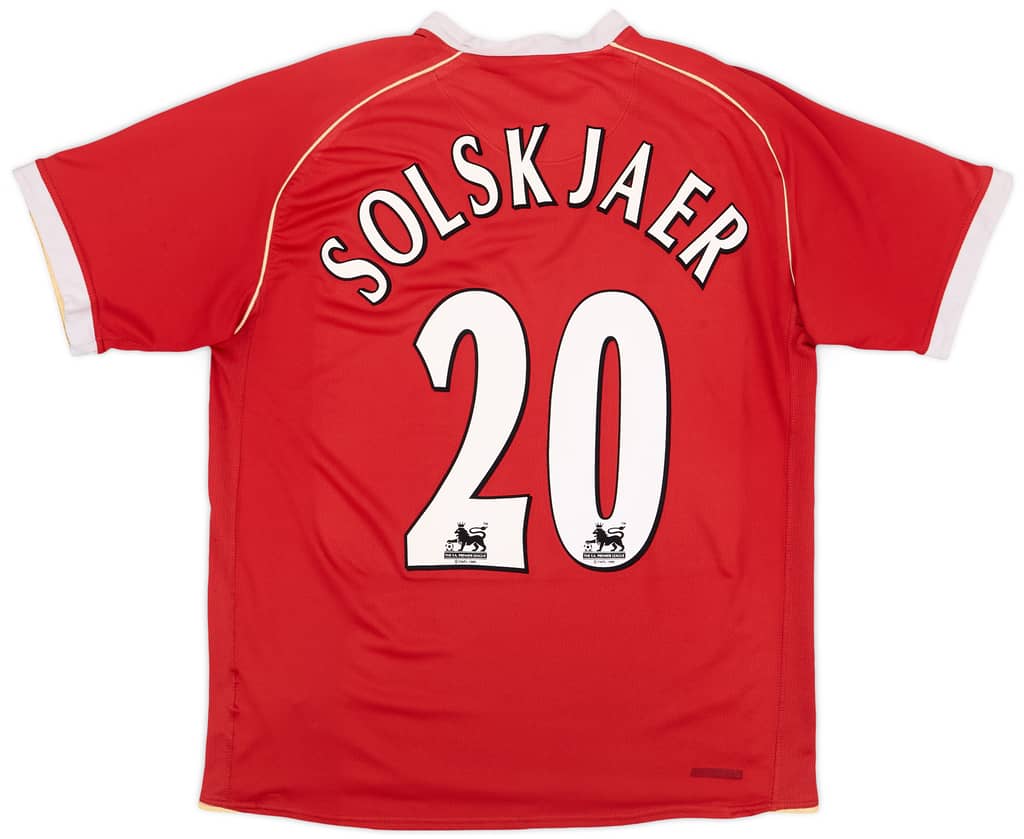 2006-07 Manchester United Home Shirt Solskjaer #20 - 5/10 - (L)