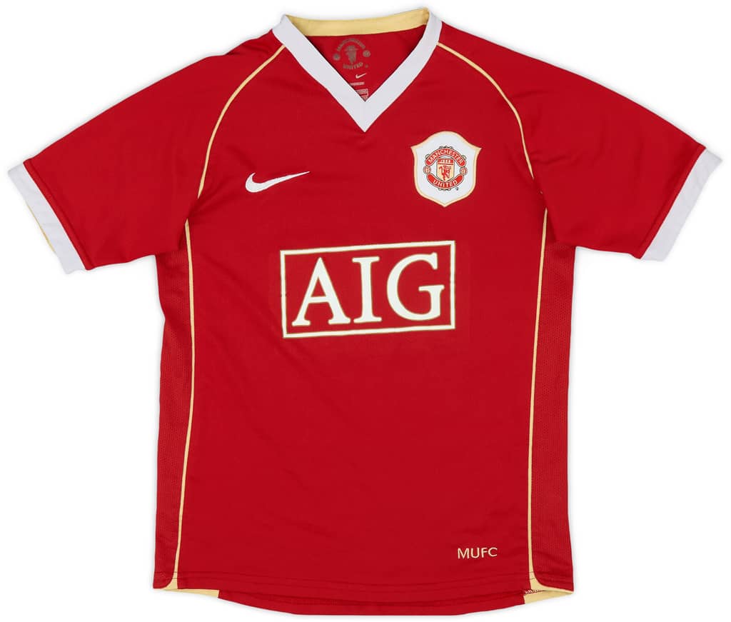 2006-07 Manchester United Home Shirt - 9/10 - (M.Boys)
