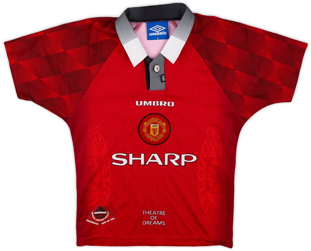 1996-98 Manchester United Home Shirt - 9/10 - (S.Boys)