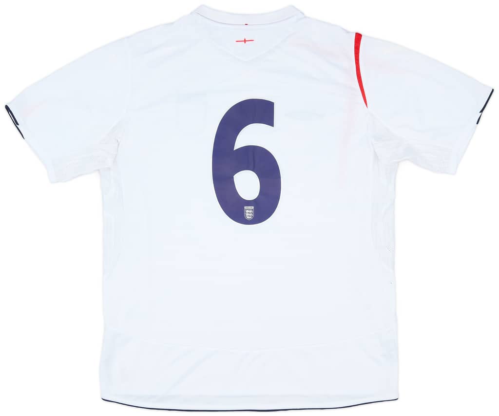 2005-07 England Home Shirt #6 - 7/10 - (XL)
