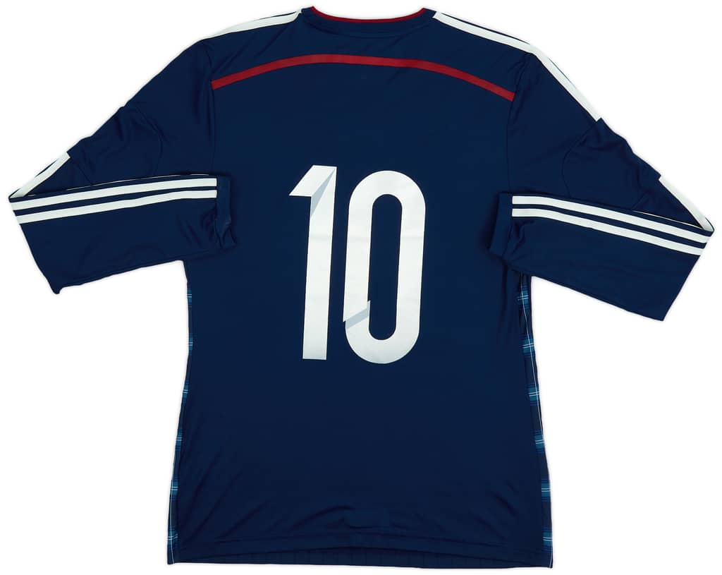 2014-15 Scotland Player Issue Home L/S Shirt #10 - 9/10 - (M)