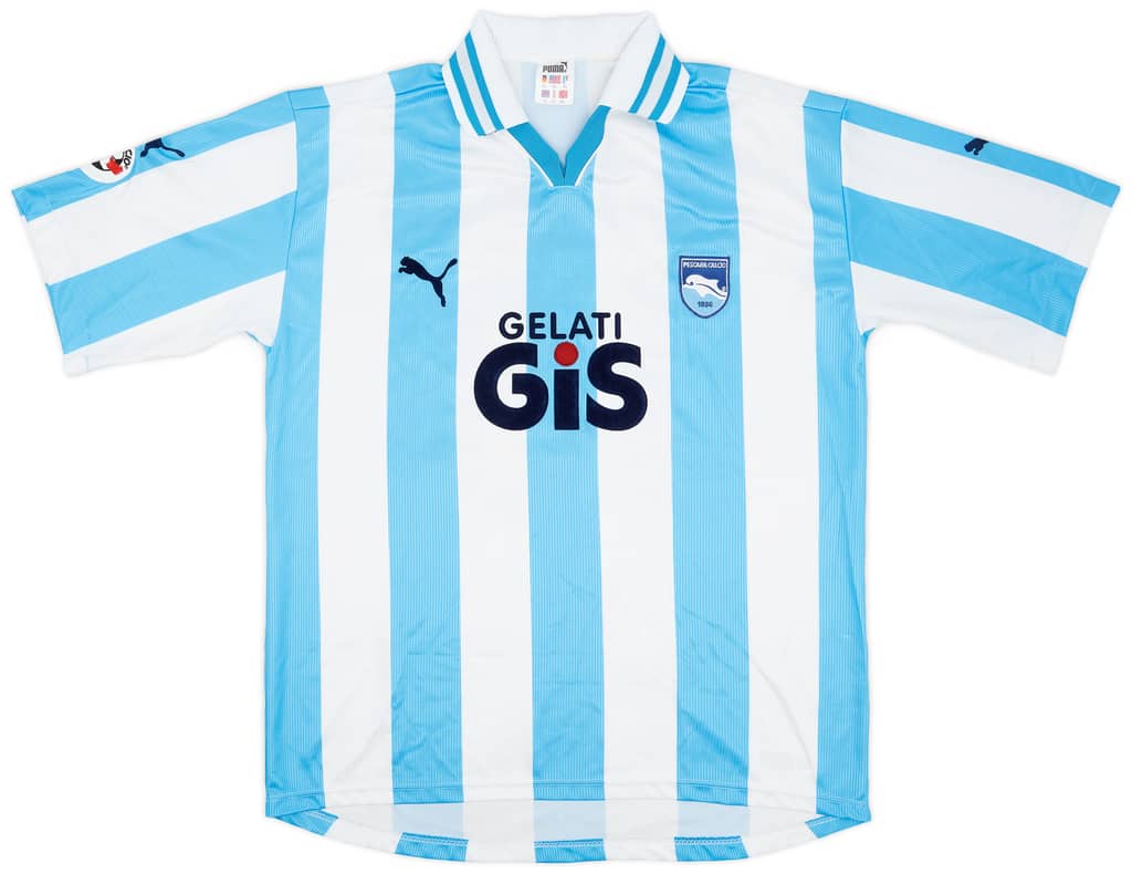 1999-01 Pescara Match Issue Home Shirt Giacobbo #18