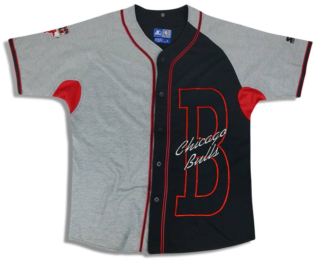 1990s Chicago Bulls Starter Baseball Jersey L