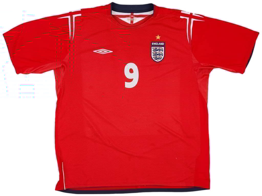2004-06 England Away Shirt Rooney #9 - 7/10 - (XXL)