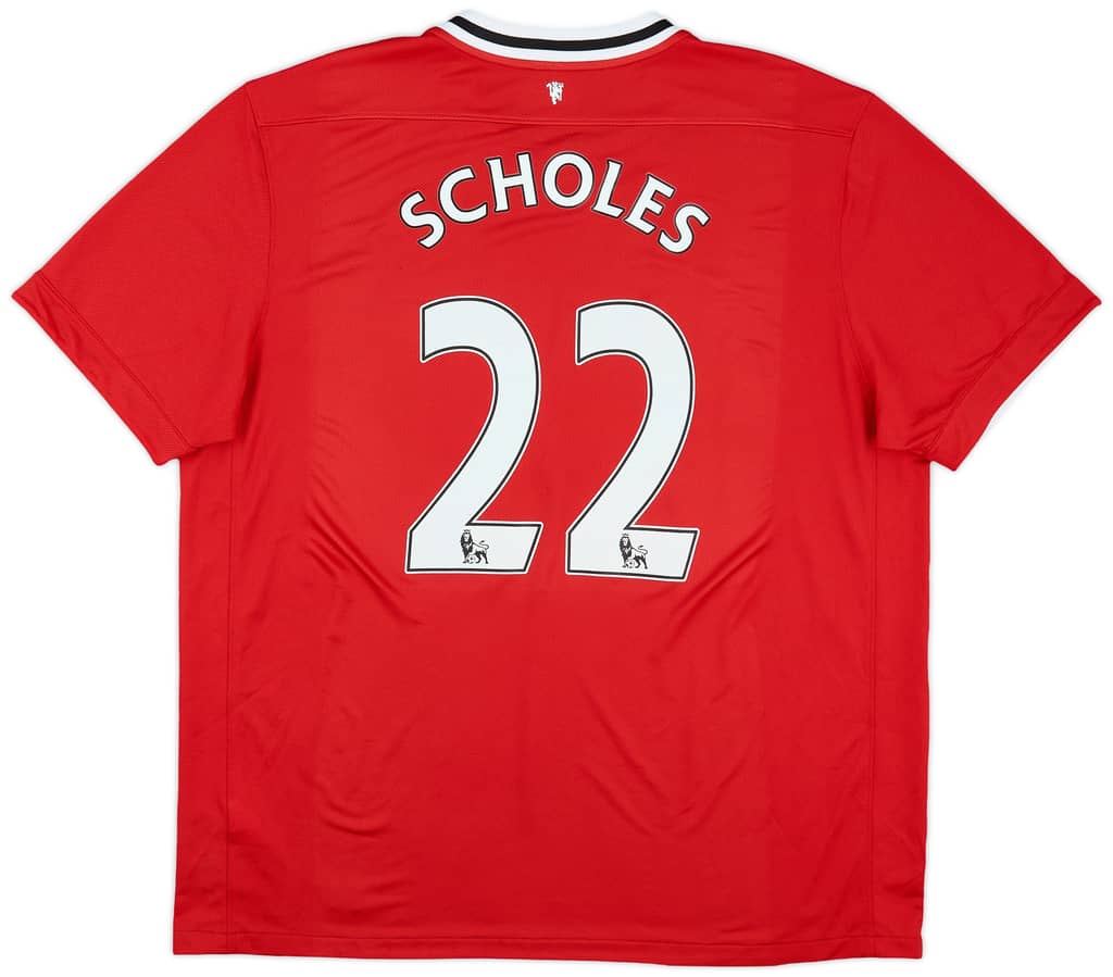 2011-12 Manchester United Home Shirt Scholes #22 - 8/10 - (XXL)