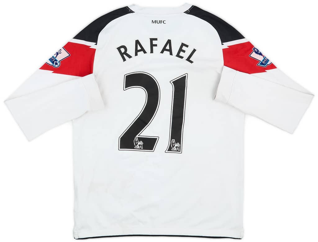 2010-12 Manchester United Away L/S Shirt Rafael #21 - 4/10 - (XL.Boys)