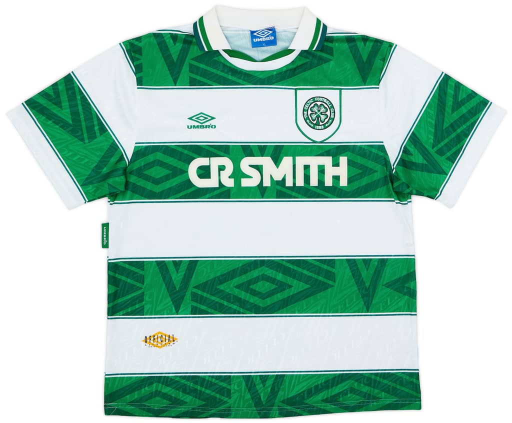 1993-95 Celtic Home Shirt - 8/10 - (XL)