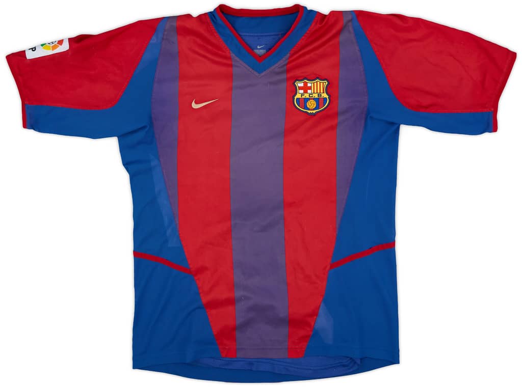 2002-03 Barcelona Player Issue Home Shirt Riquelme #10 - 7/10 - (M)