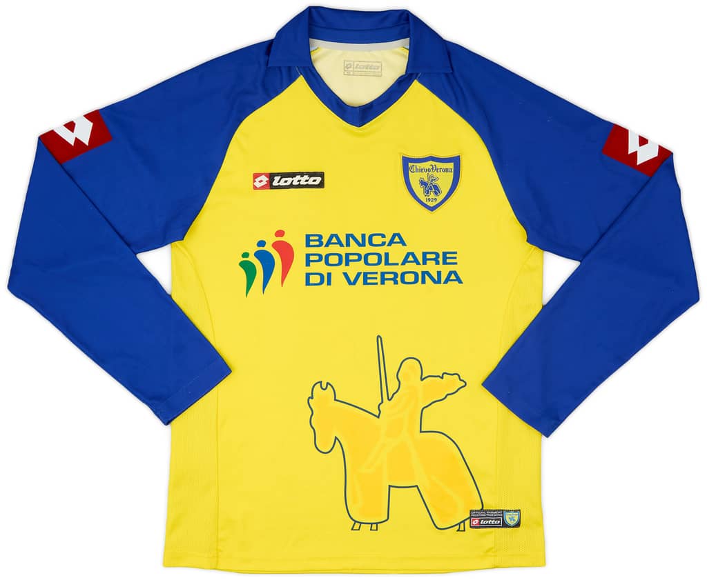 2009-10 Chievo Verona Home L/S Shirt - 8/10 - (XS)