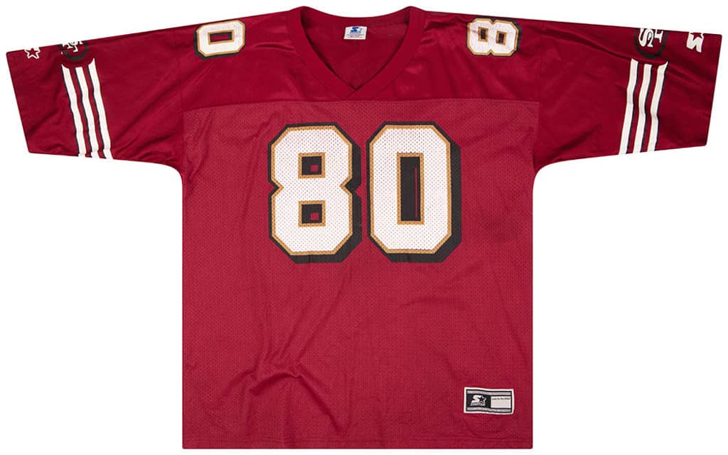 1996-00 San Francisco 49ers Rice #80 Starter Jersey (Home) XXL