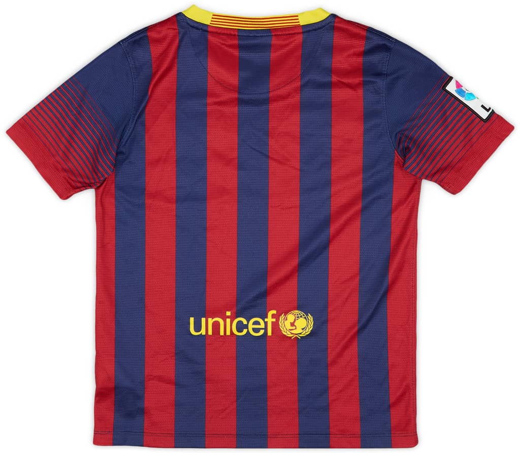 2013-14 Barcelona Home Shirt - 7/10 - (M.Boys)