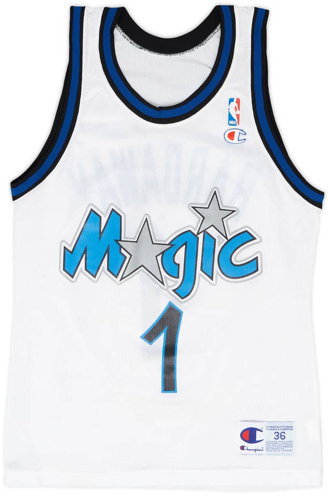 1993-95 Orlando Magic Hardaway #1 Champion Home Jersey - 8/10 - (S)