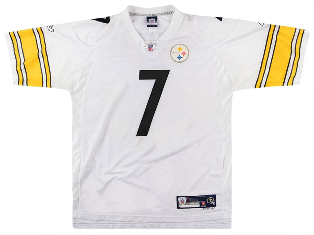 2007 Pittsburgh Steelers Roethlisberger #7 Reebok Premier Jersey (Away) XL