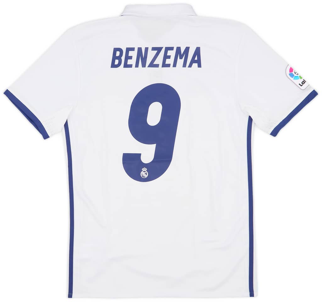 2016-17 Real Madrid Home Shirt Benzema #9 (S)