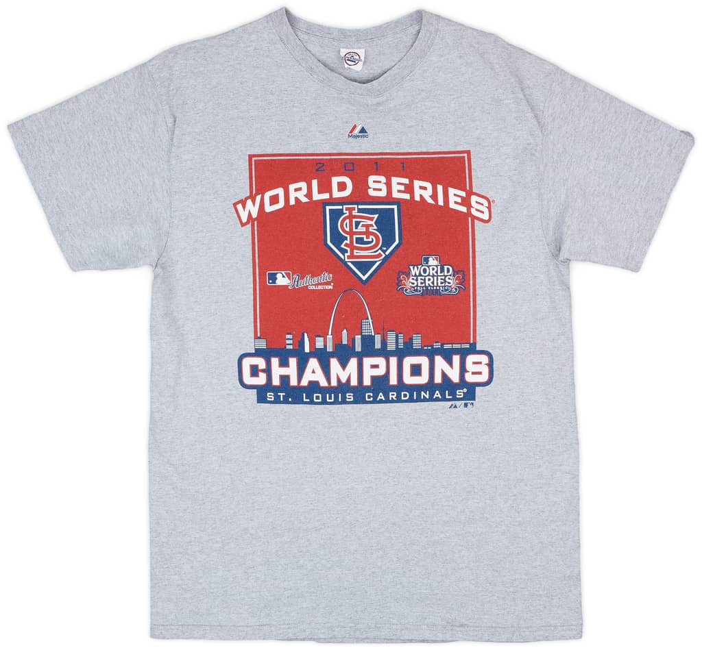 2011 St Louis Cardinals World Series Champions Majestic Tee - 8/10 - (L)