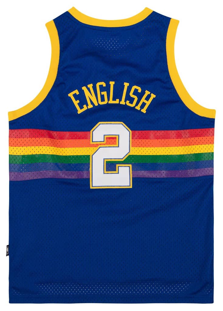 1987-88 Denver Nuggets English #2 Reebok Hardwood Classics Swingman Jersey (Away) Y