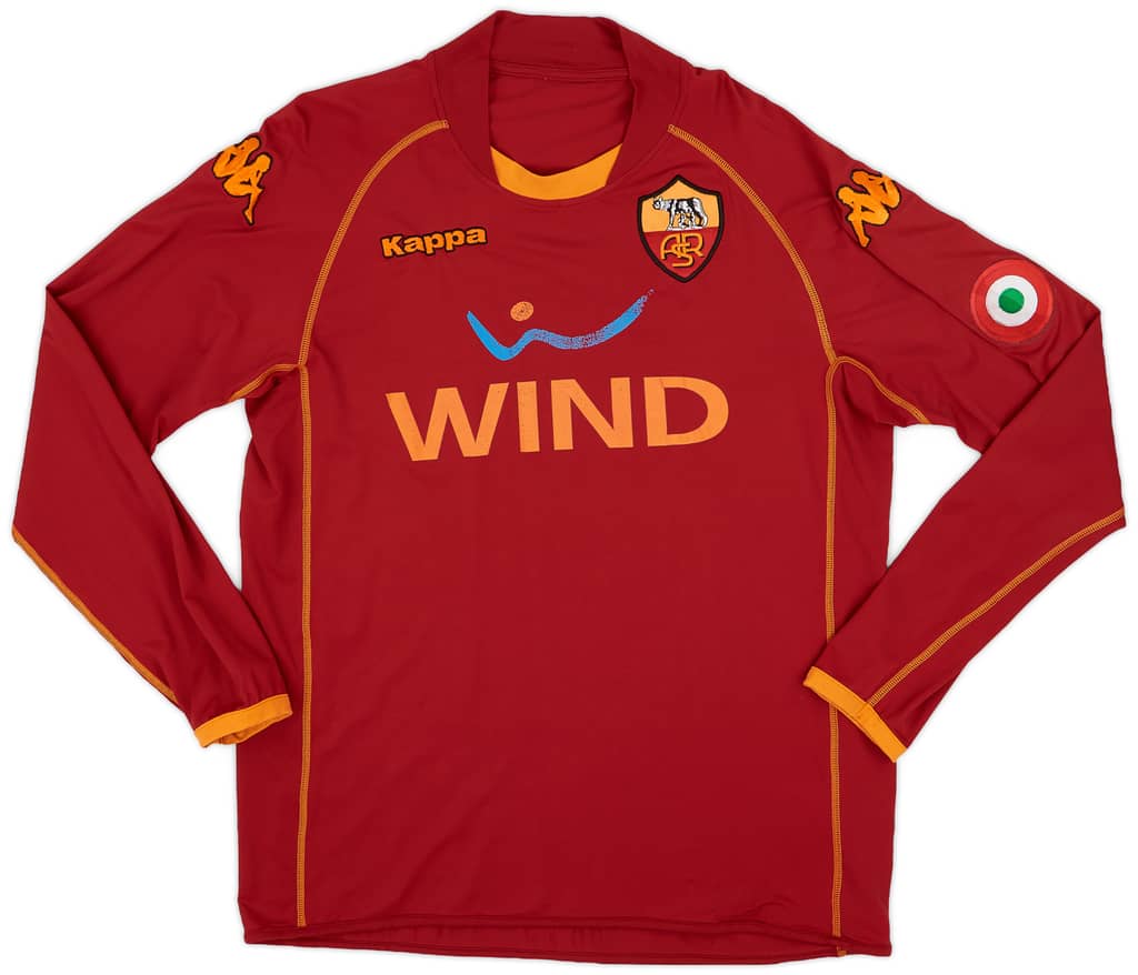 2008-09 Roma Home L/S Shirt - 5/10 - (XXL)