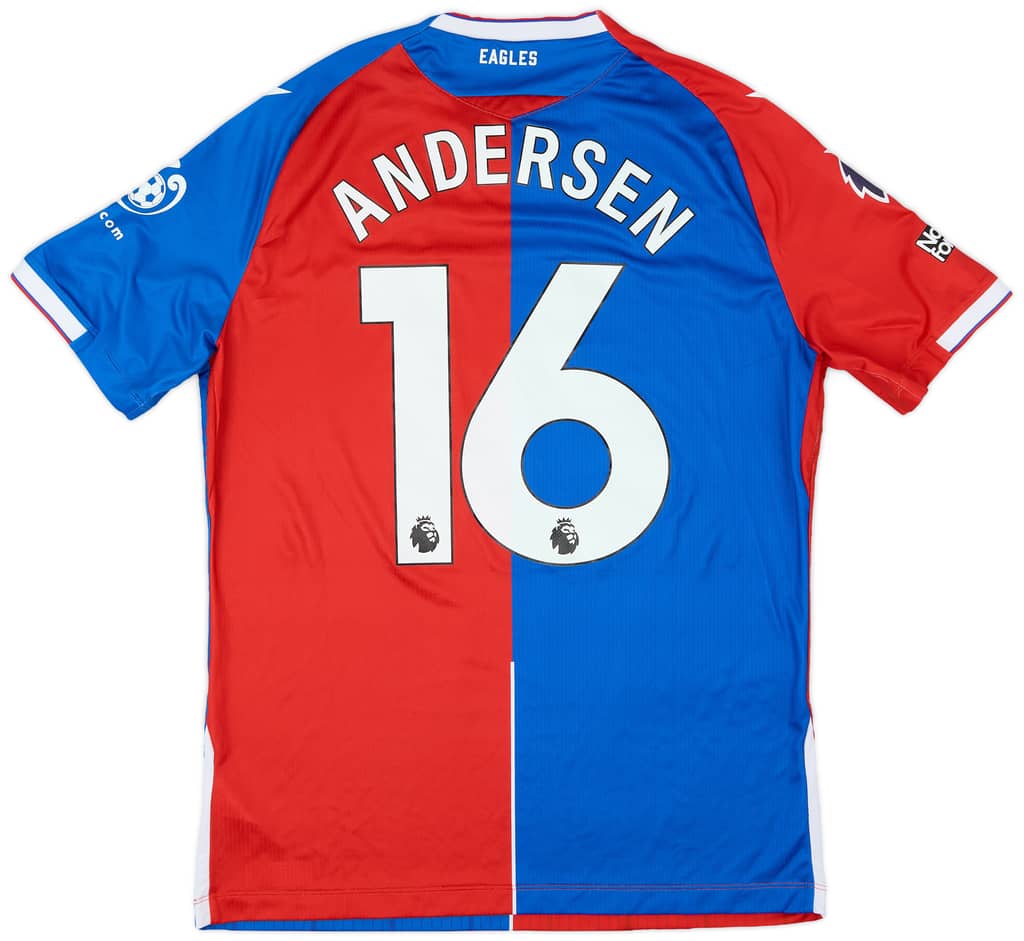 2023-24 Crystal Palace Match Issue Home Shirt Andersen #16