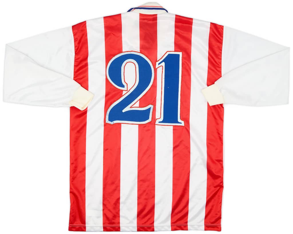 1998 Paraguay Match Issue Home L/S Shirt #21