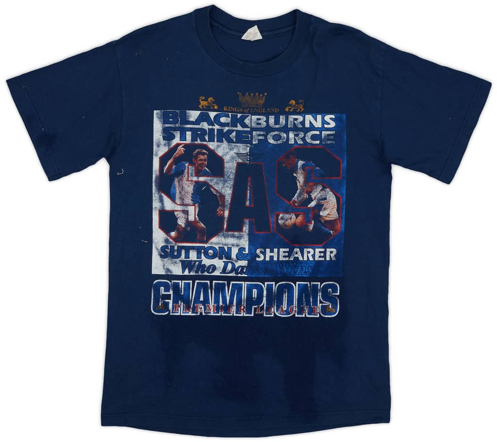1994-95 Blackburn Rovers "Strikeforce Premier League Champions" Graphic Tee - 6/10 - (M)