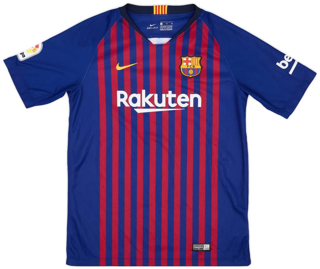 2018-19 Barcelona Home Shirt - 8/10 - (XL.Boys)