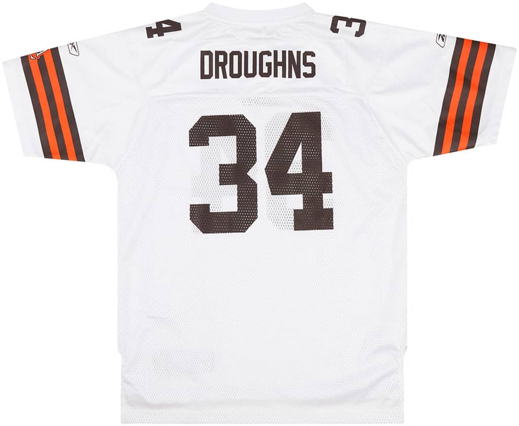 2005-06 Cleveland Browns Droughns #34 Reebok On Field Jersey (Away) Y