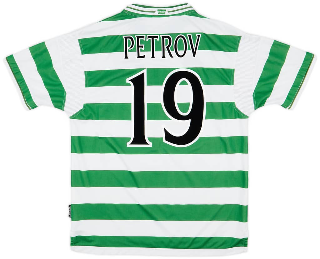 1999-01 Celtic Home Shirt Petrov #19 - 8/10 - (XL)