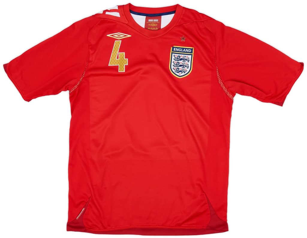 2006-08 England Away Shirt Gerrard #4 - 7/10 - (L)