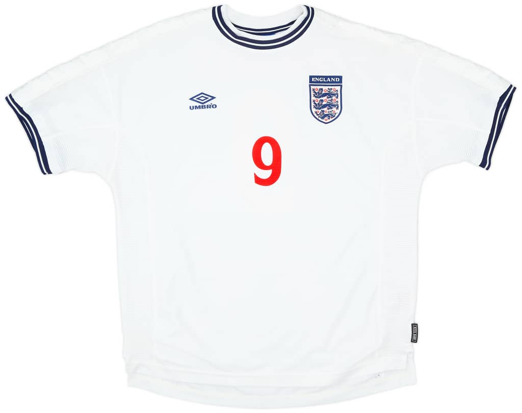 1999-01 England Home Shirt Shearer #9 - 6/10 - (XXL)